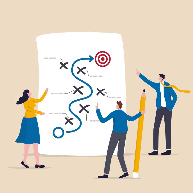 Strategic planning, plan to overcome difficulty or obstacle to reach goal or target
